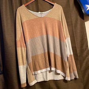 Chic Soul - neutral stripe top